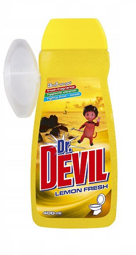 Dr.Devil WC gel 400ml Lemon Fresh | Čistící, dezinf.prostř., dezodoranty - Přípravky na WC - Závěsy na WC a pissoárové kostky